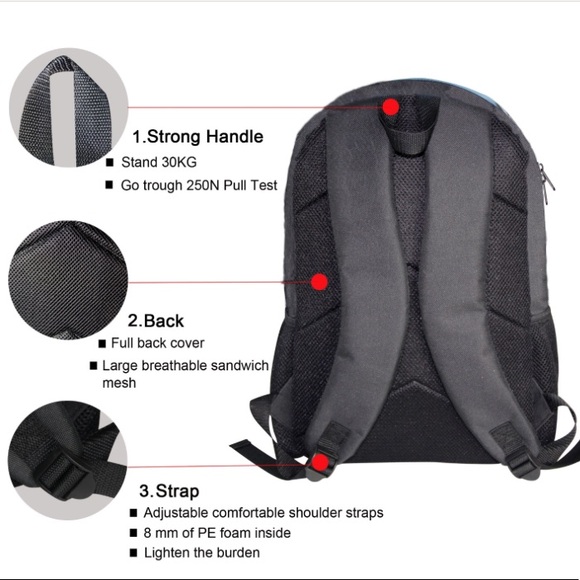 🆕 PSYCADELIC KITTY CAT BACKPACK BOOKBAG BAG NWT - Picture 4 of 15